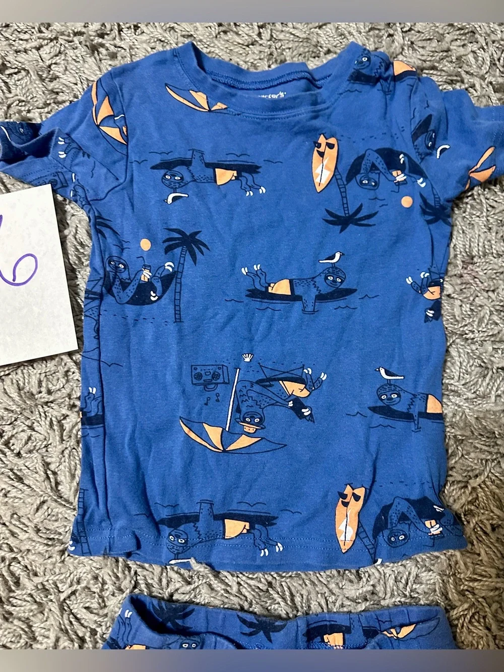 Kids Dino Graphic Tee & Shorts Set - Orange, Blue, Olive